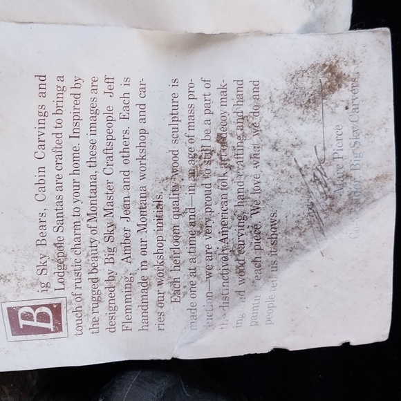 Big Sky Carvers Jeff Fleming Moose Wood Carving 1996 with tag - Picture 11 of 13